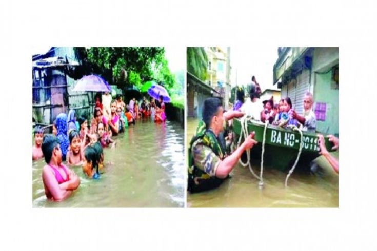 সিলেটে আশ্রয়কেন্দ্রে লাখো মানুষ,  মৃত্যু ২